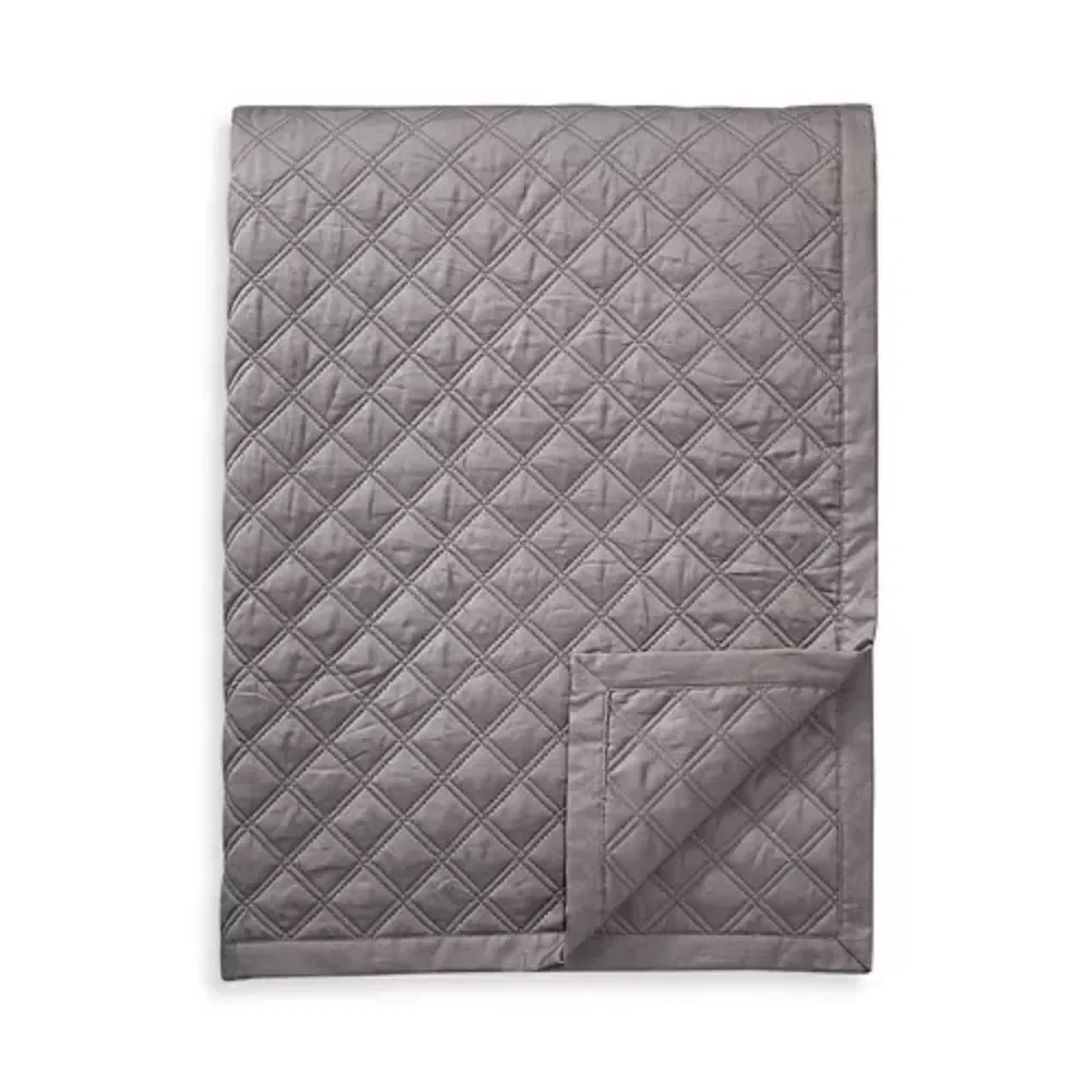 Hudson Park Collection Double Diamond Coverlet, King